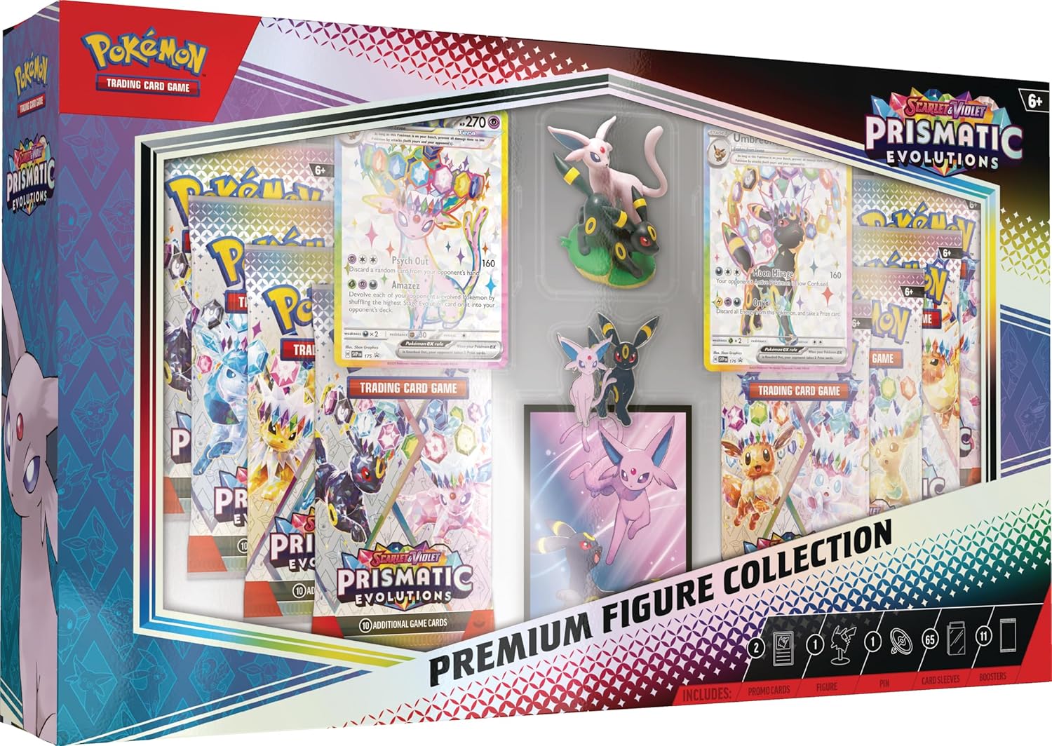 (GOLPEADO) COLECCIÓN PREMIUN FIGURA EVOLUCIONES PRISMATICAS ESPAÑOL - POKEMON TCG