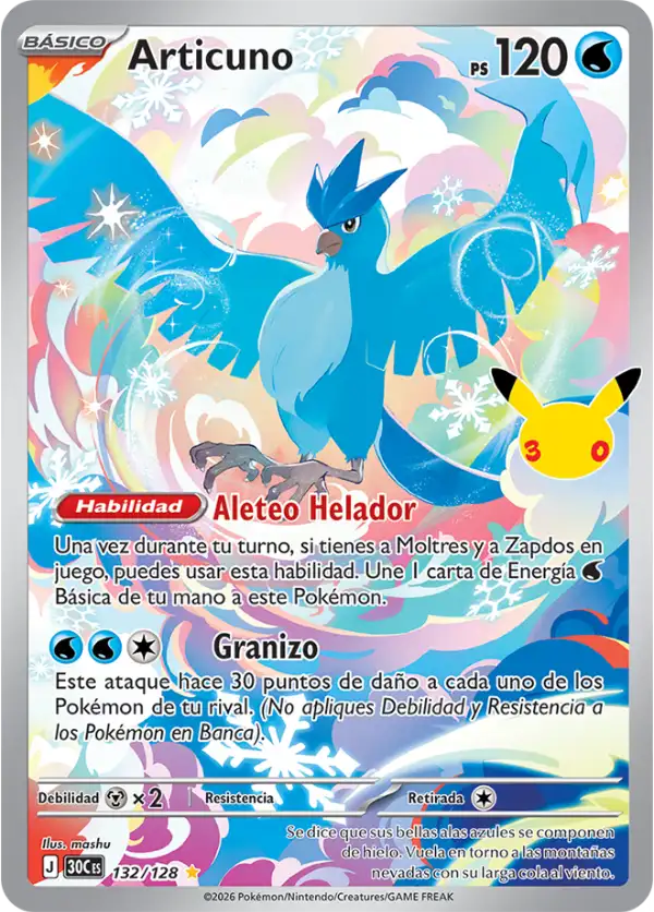 CARTA Pokémon TCG - Articuno (30C 132) [ES]