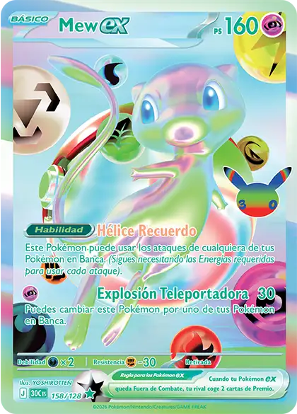 CARTA Pokémon TCG - Mew ex (30C 158) [ES]