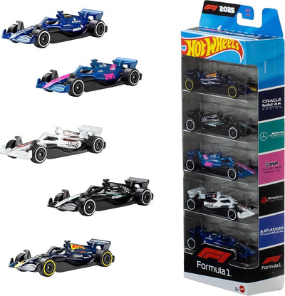 Coche Hot Wheels Pack 5 Vehiculos F1 Escala 1:64