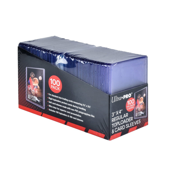 Pack Toploader 3x4 Regular 100 unidades Ultra Pro