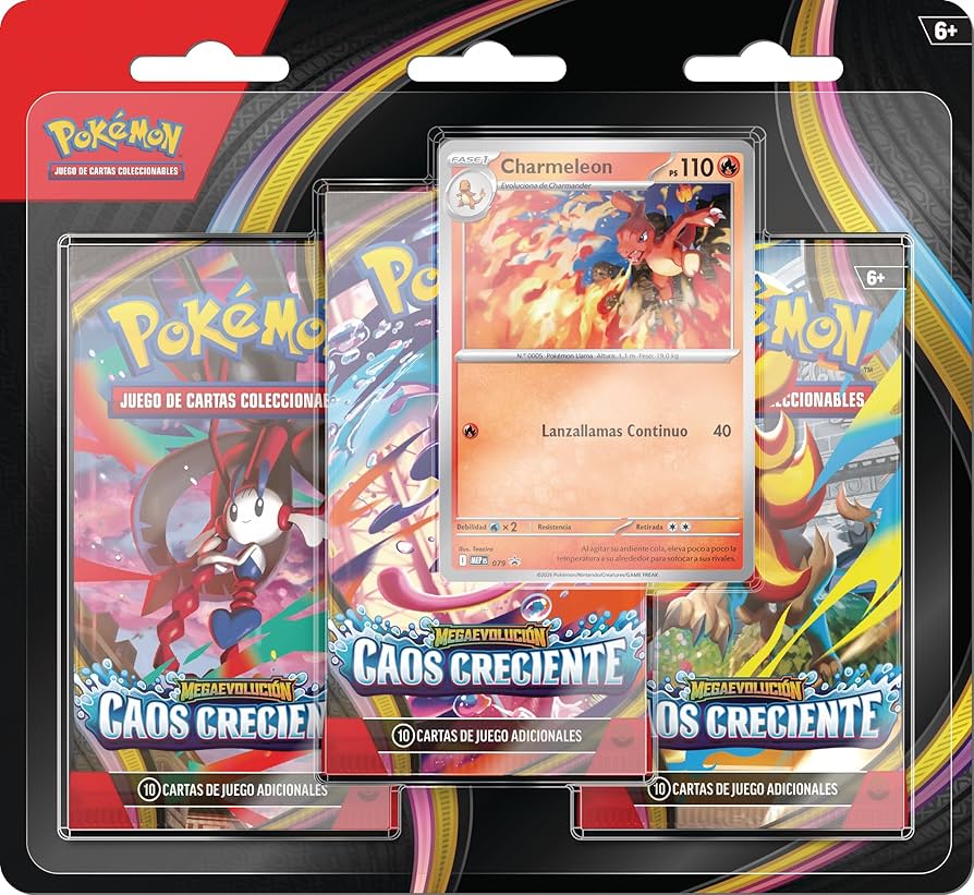 BLISTER 3 SOBRES POKEMON CAOS CRECIENTE ESPAÑOL