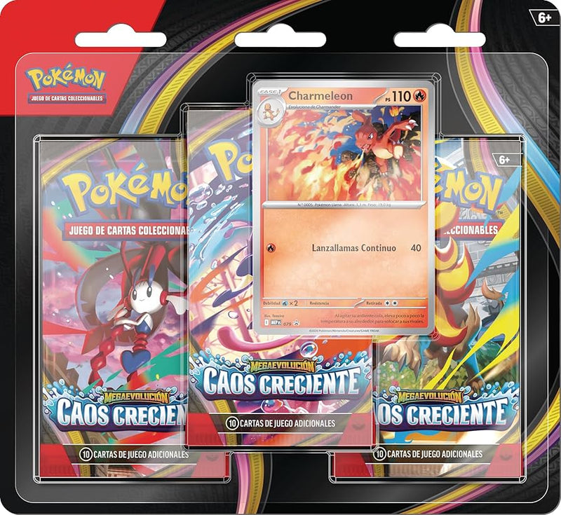 BLISTER 3 SOBRES POKEMON CAOS CRECIENTE ESPAÑOL
