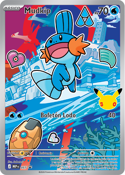 CARTA Pokémon TCG - Mudkip (MEP 057) [ES]