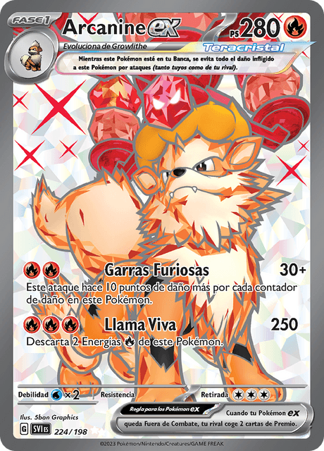 CARTA Arcanine ex (SVI 224) ESPAÑOL