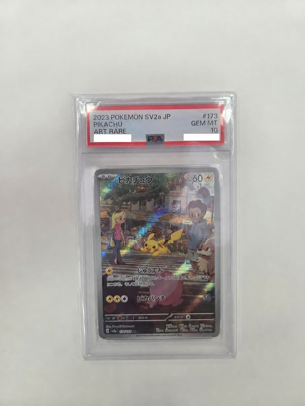 CARTA PSA 10 - POKEMON TCG PIKACHU 173/165 JAPONÉS