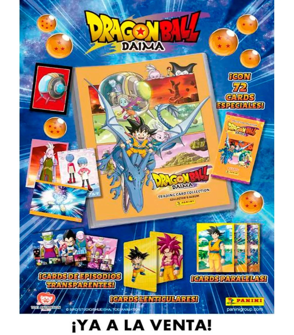 Carton Album + 4 Sobres + 2 E.C Dragon Ball DAIMA