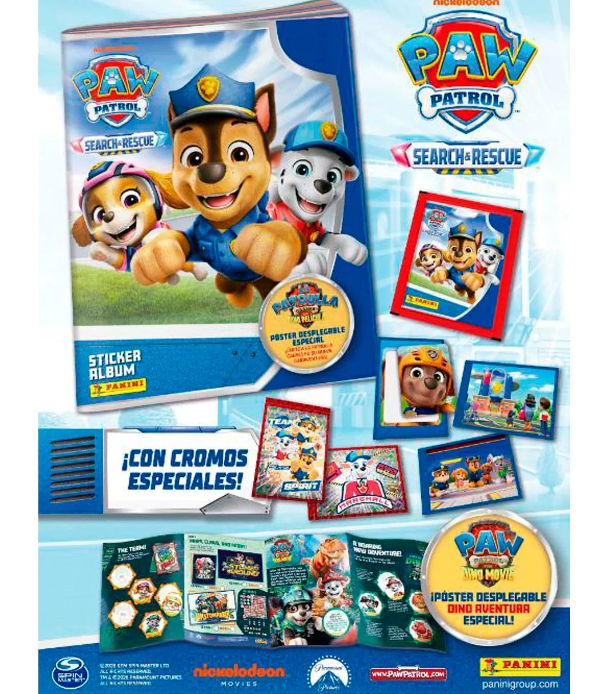 Carton Paw Patrol 12 Album 4 Sobres Panini