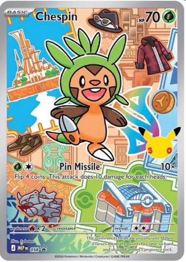 CARTA Pokémon TCG - Chespin (MEP 058) [ES]
