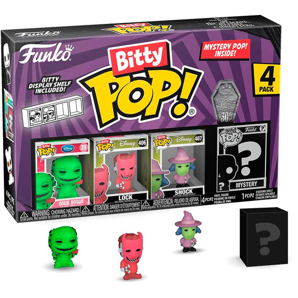 Blister 4 figuras Bitty POP Disney Oogie Boogie