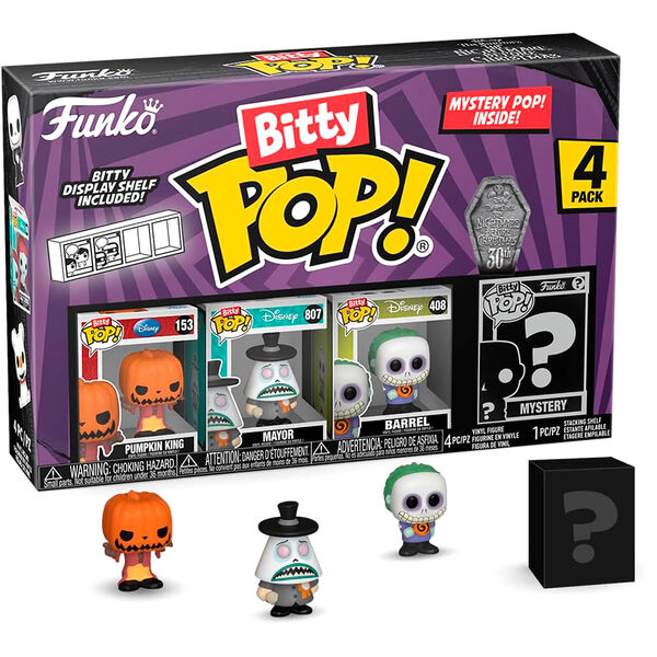 Blister 4 figuras Bitty POP Disney Pumpkin King