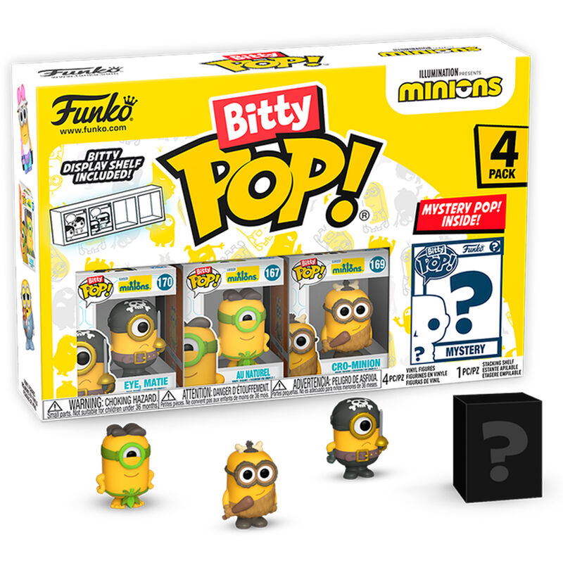 Blister 4 figuras Bitty POP Minions Eye Matie