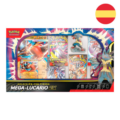 CAJA MEGA LUCARIO EX POKEMON ESPAÑOL