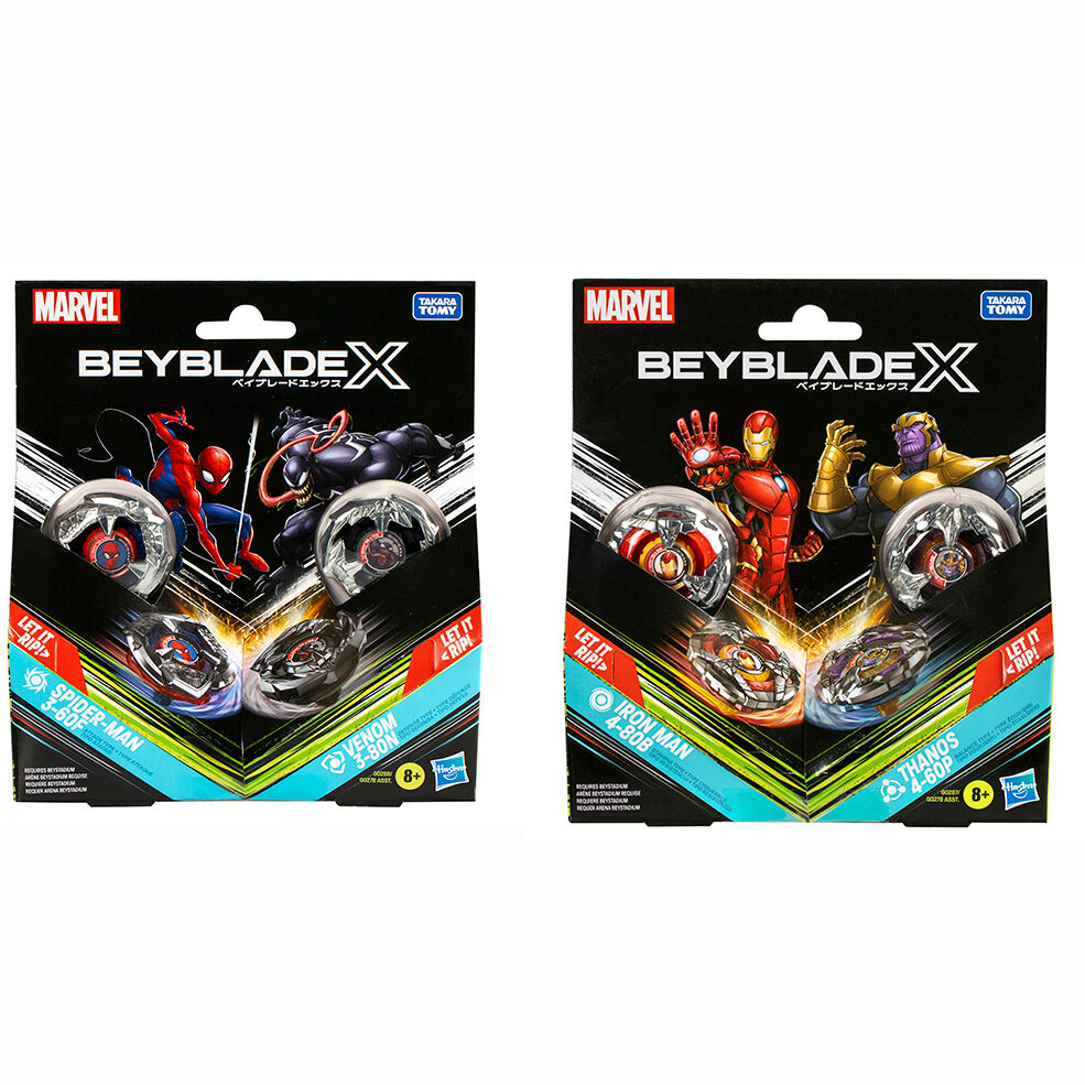 Kit inicial Beyblade X Marvel surtido