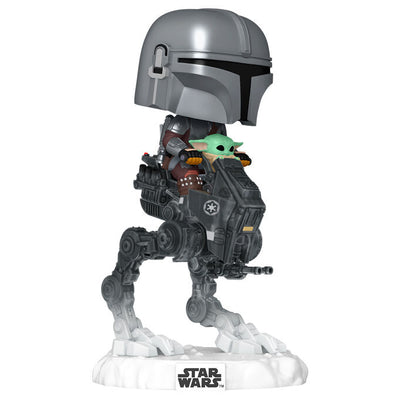 Figura POP Rides Deluxe Star Wars Mandalorian & Grogu AT-RT