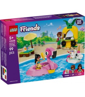 LEGO Friends Fiesta en la Piscina con Flamenco y Unicornio