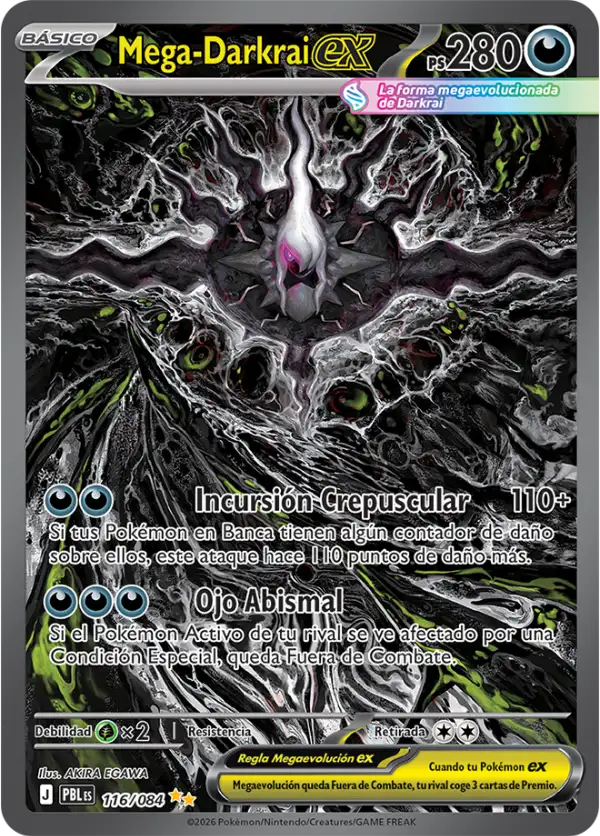 CARTA Mega Darkrai ex (PBL 116) ESPAÑOL