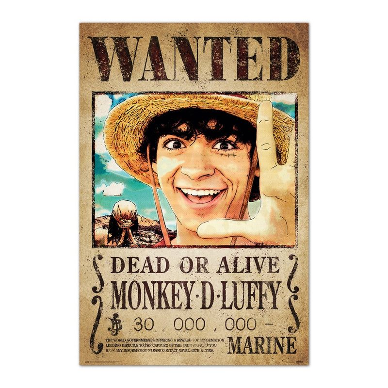 Poster One Piece Netflix Wanted Monkey D. Luffy