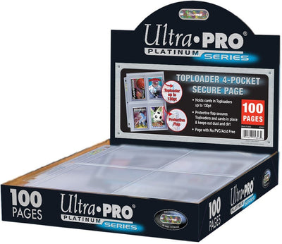Hojas de Bolsillos para Top Loader 4-Pocket Secure Platinum