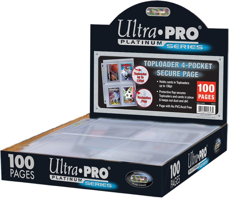Hojas de Bolsillos para Top Loader 4-Pocket Secure Platinum