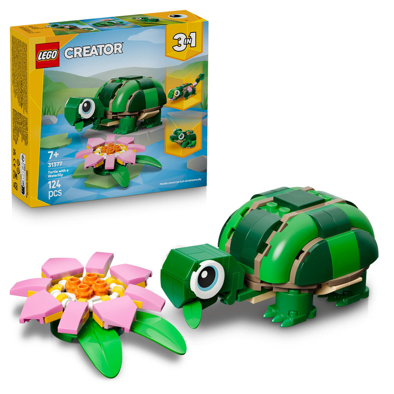 LEGO Creator 3 en 1 Tortuga con Flor de Nenufar Reserva