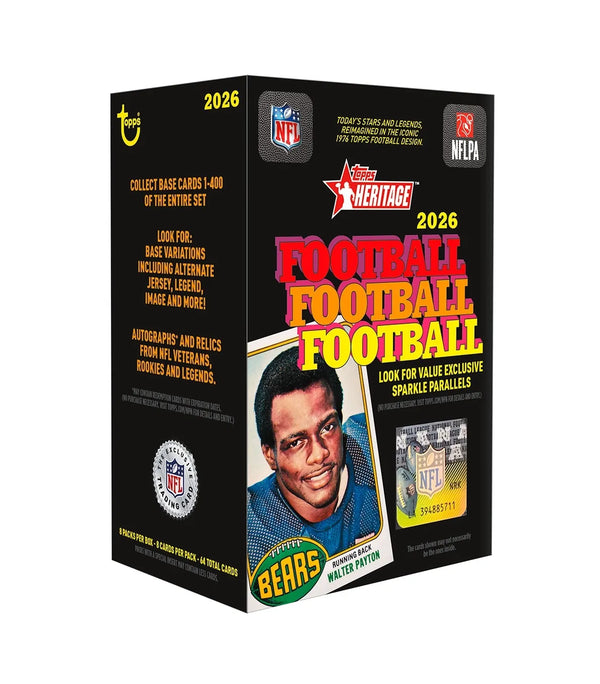 [Reserva] Value Box NFL HERITAGE 2026 (8 Sobres) - Topps Inglés