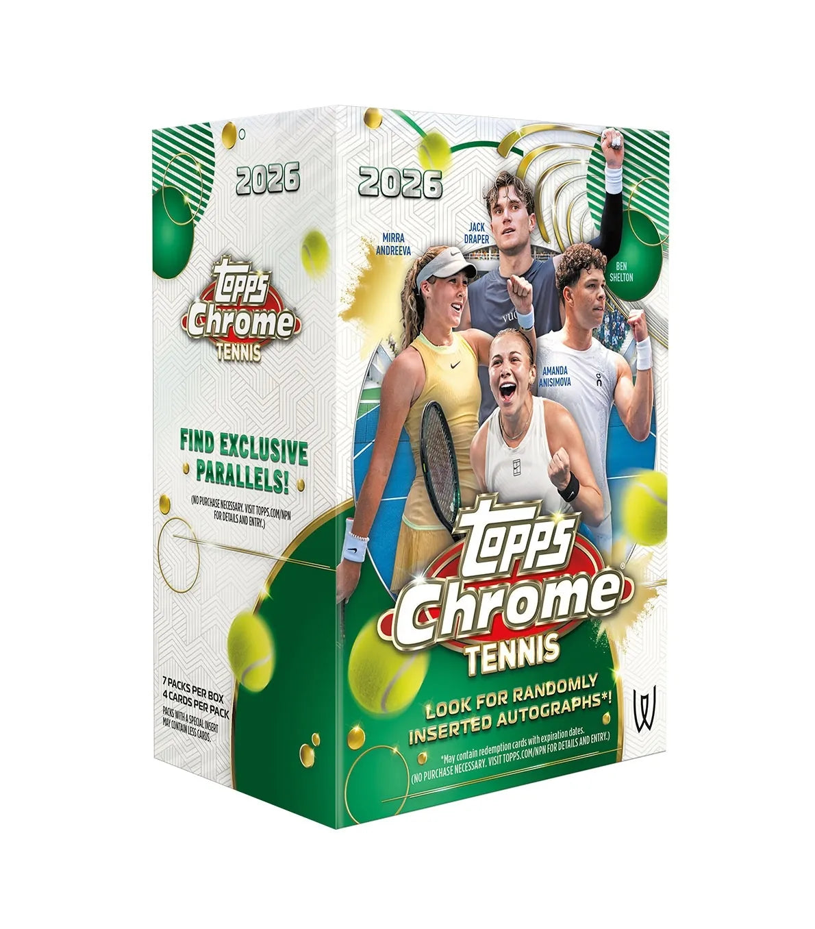 [Reserva] Value Box Tennis Chrome 2026 (7 Sobres) - Topps Inglés